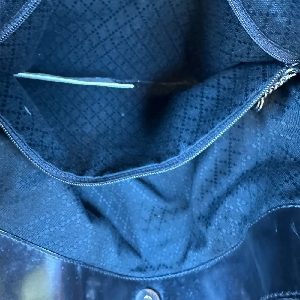 Gucci Black Bamboo Nylon Shoulder Bag